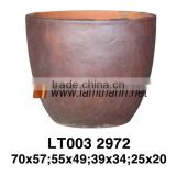 Vietnam Curved High Quality Dark High Fired Planter For Wholesalers