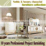 YB62 Antique French Solid Wood Glossy Gorgeous Gold Velvet Chaise Lounge For Bedroom thumbnail-6