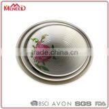 Melamine Hot Selling Unbreakable Ceramic-like Floral Print Swirl Pattern Restaurant Plastic Bowl Set thumbnail-1