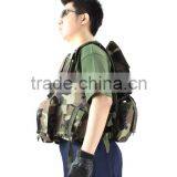 Camouflage Woodland Green Tactical Vest With Pen Flash Light Magazine Pouch for Front Rear thumbnail-4