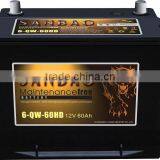 Dry Charged Car Battery (90AH) Autobile Battey Motor Vehicle Batteries thumbnail-1