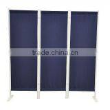 3 Pieces Privacy Room Divider Grey Folding Paravent thumbnail-2