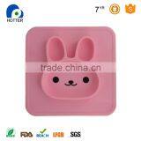 New Design Food Grade Silicone Baby Placemat Rabbit Shape thumbnail-1