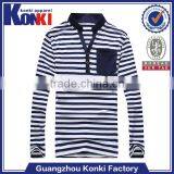 Cheap Men's Fashion Stripe Cufflinks Long Sleeve Shirt thumbnail-1