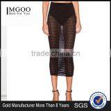 MGOO New Brand Design Women Sexy Transparent Skirts Black Mesh Midi Long Special Skirts 15146A926 thumbnail-1