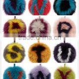Myfur Customized 26 English Letters Fox Body Fur Made Lady Bag Charm Keychain thumbnail-6