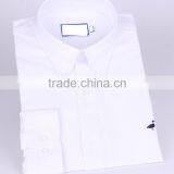 2017 White Oxford Long Sleeve Button-down Collar Casual Shirt for Men thumbnail-1