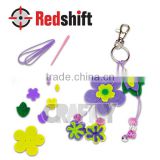 OEM Craft project for kids diy jewelry Felt Flower Keychain