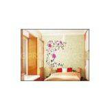 Red Flower Vine Interior Nature Wall Decals For Sitting Room , 1.5 x 1.2M