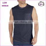 Custom High Quality Mens Round Neck Sleeveless Tshirt