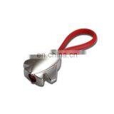 Airplane Shape Metal Keychain With Silicone String