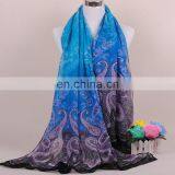 High Quality Hoot Design Printed Polyester Voile Material Ladies Scarf thumbnail-2