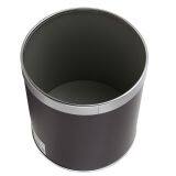 Waste Bins, Round Spray Paint Stainless Steel Trash Can With Ring - Small Metal Trash Bin Without Lid-Office,Home,Hotel-Waste Basket,Dustbin,Garbage Bin-11L thumbnail-3