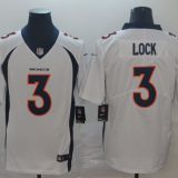 Denver Broncos #3 Lock White Jersey