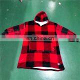 One Size Oversized Reversible Warm Soft Cozy Large Pocket Sherpa Hoodie Wearable Sweatshirt Blanket thumbnail-6