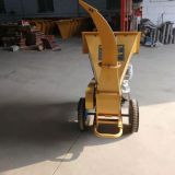 With 1 Stationary / 2 Rotary Electric Chipper Tree Shredder Round Flywheel House