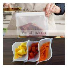 4 Size 1/3/5 Pack Translucent Frosted Peva Material Food Packing Bag Storage Bag For Food Refrigerator Vacuum Bags Storage thumbnail-2