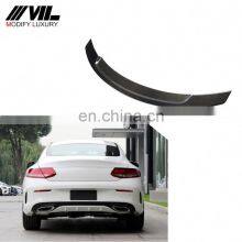C Class C205 Carbon Fiber Car Trunk Spoiler for Mercedes Benz C250 C300 C350 C63 C43AMG Coupe 2-Door 2015-2019 thumbnail-1