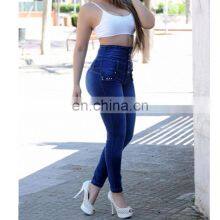 Wholesale Slim Jeans For, Women Skinny High Waisted Breathable Blue Denim Pencil Jeans Stretch Pants Woman Pants/ thumbnail-4