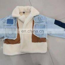 Custom LOGO High Quality Denim Windbreaker Jacket Lined With Fleece Coats Wool Jackets With Patches For Women's Coat thumbnail-4
