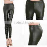 Stripe Leather Sexy Panty Leggings L22098 thumbnail-1