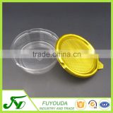 Factory customized round plastic food container with lid