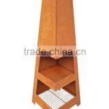 Outdoor Steel Fireplace Chimney With Rust Color thumbnail-3