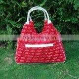 Wholesale Blanks Microfiber Large Fshional Tote Bag Shopping Handbags PU Leather Handle thumbnail-1