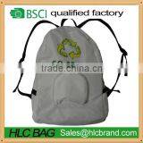 White Recycled PET Sports Backpack Drawstring Bag thumbnail-1