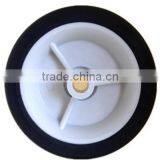 5 Inch Small Semi-pneumatic Rubber Wheels for Hotel Luggage Cart, Utility Cart, Trolley thumbnail-4