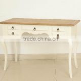 Classic European style White or Natural Bedroom Rectangular Beside Table /Desk (DT-1032-OAK)