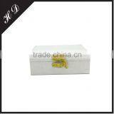 High quality white wooden tie box