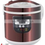 5L NEWEST ROUND RICE COOKER WITH SENSE TOUCHING CONTROL PANEL, LED DISPLAY, 10 PROGRAMS, RED+WHITE COLOR