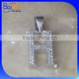 Custom 925 Sterling Silver Gold Initial Pendant For Necklace thumbnail-5