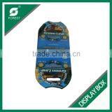 CUSTOM PRINT C FLIUTE CORRUGATED DISPLAY CARTONS PAPERBOARD FLAT SHIPPING CARRIERS WITH HANDLES thumbnail-6