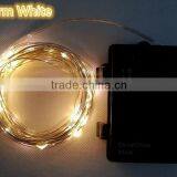 Battery Operated LED Lights Warm White 60 LED String Fairy LED Christmas Light Outdoor thumbnail-1