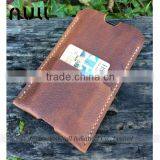 High Quality Handicraft Souvenir Genuine Leather Phone Case With Card Slot