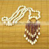 Hot sale custom design natural freshwater pearl pendant necklace