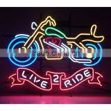 Professional manufacture High Quality motorcycle glass neon sign
