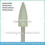 C203C 3/32" HP Shank Bullet Shaped White Silicone Rubber Polishers Porcelain Veneers