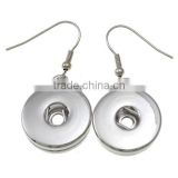 Wholesale snap button jewelry metal snap button earring for fashion woman