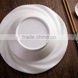 Ceramic Dinnerware Cookware Set White Round Soup Plate and Dish for Wedding Hotel thumbnail-2