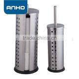 Matte Finishing Toilet Roll and Brush Holder Sets With Holes Decor thumbnail-1