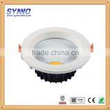 Die-cast Aluminum 12W Ceiling Recessed Cob Round Led Downlight
