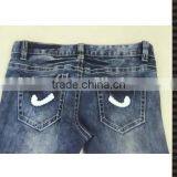 Ladies Jeans Pent Middle Washing Effect thumbnail-5