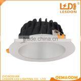 High Lumen Indoor Aluminum Dimmable 5w 7w 12w 24w 36w Led Round Downlight