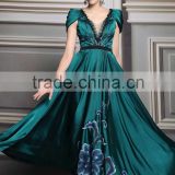 New product cheap price emerald green evening dress for women
