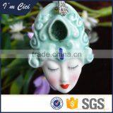 Jingdezhen Handmade Head Shape Ceramic Jewelry Necklace thumbnail-1