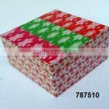 Wooden Box Painted White & Red Flower thumbnail-1