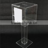 wholesale acrylic floor standing charity collection boxes